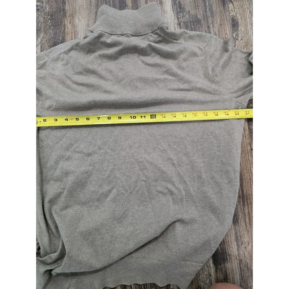BANANA REPUBLIC Sweater Men's Long Sleeve 1/4 Zip High Neck Pullover Gray L